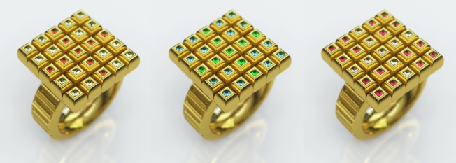 Gold Rings in Modo image